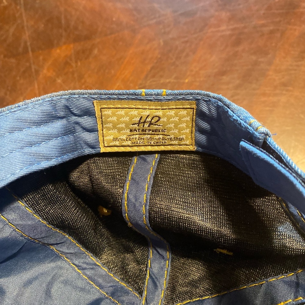 Denim Rhinestone Baseball Cap - Blue - Picture 2 of 3
